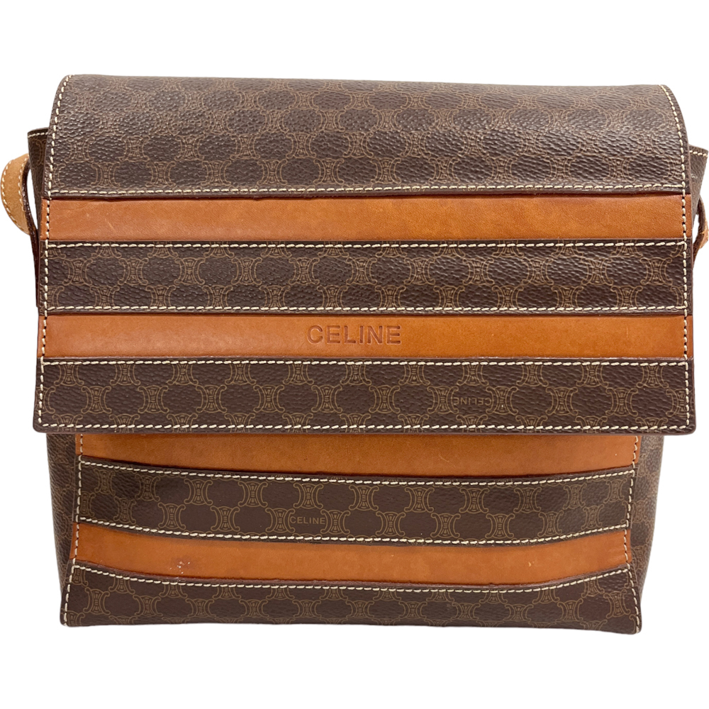 Celine Shoulder Macadam Pattern Messenger Bag Bro… - image 2